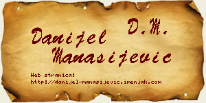 Danijel Manasijević vizit kartica
